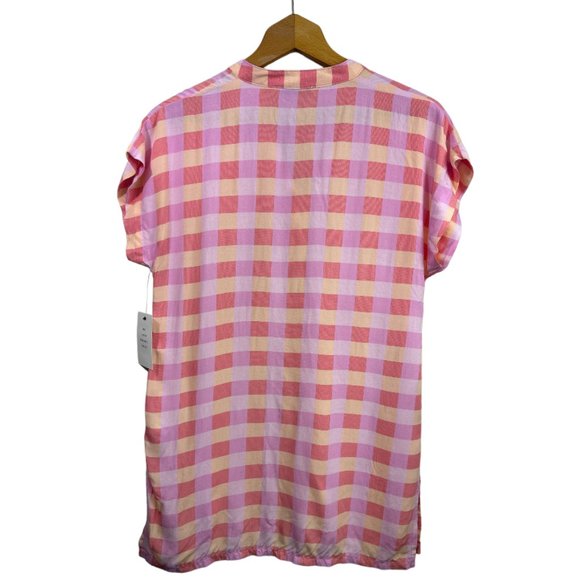 NWT Free Assembly Pink Check FA Caftan Tunic Dress, Girl's size M (7/8) - Picture 3 of 8